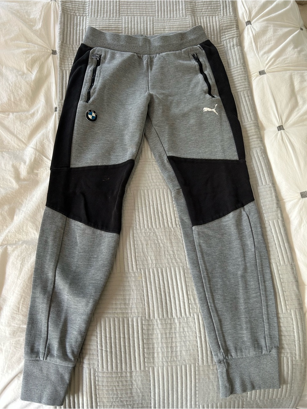 Puma Men’s BMW Motorsport Grey and Black Joggers